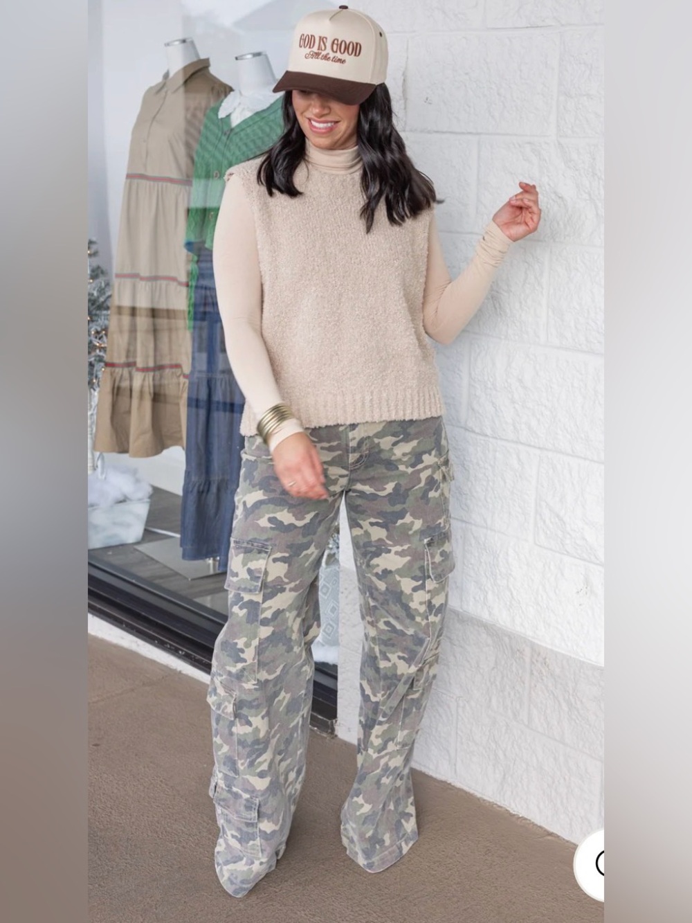 NWOT Hidden Jeans Camo Cargo Pants Green Brown 29